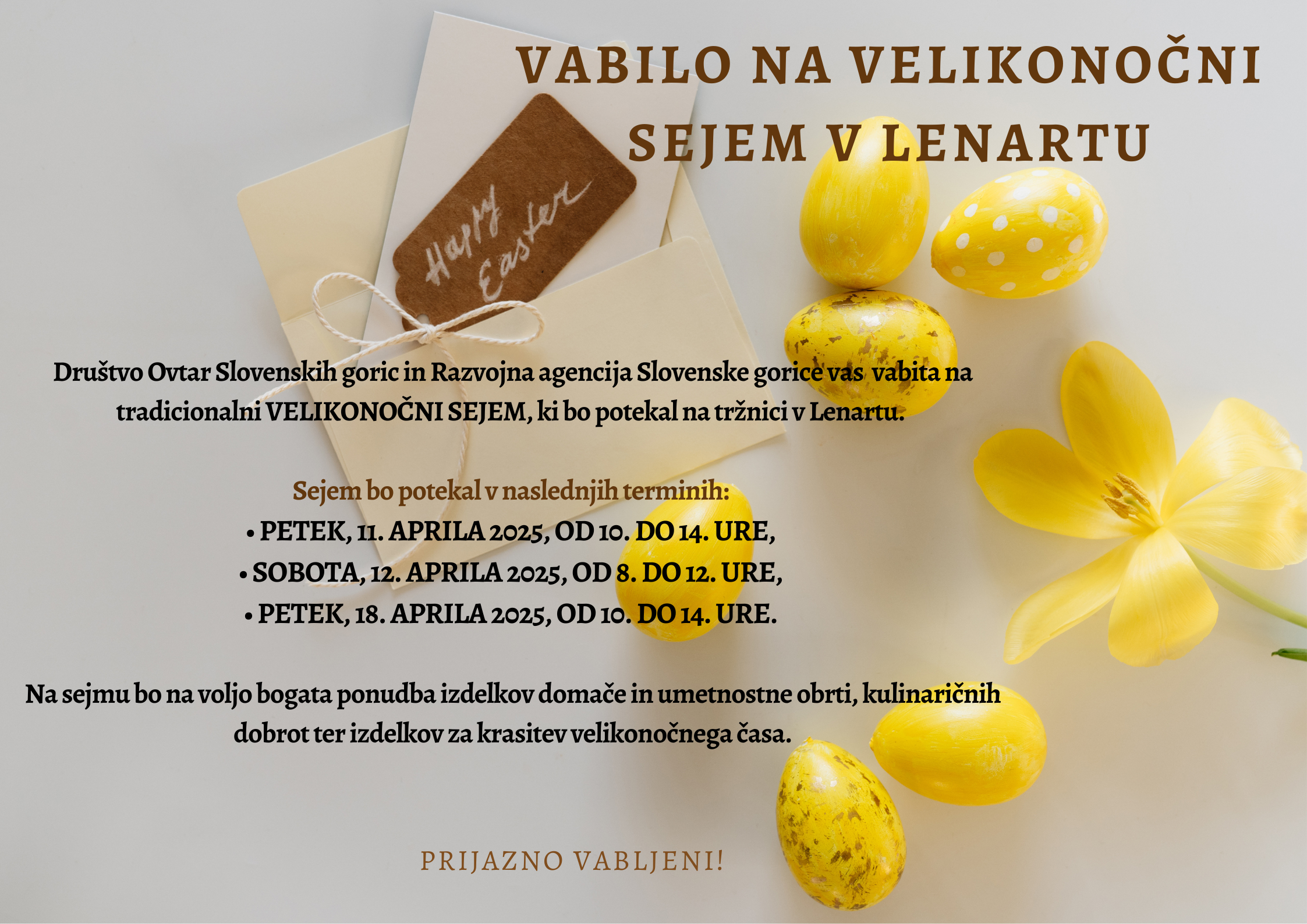Vabilo velikonočni sejem 2025